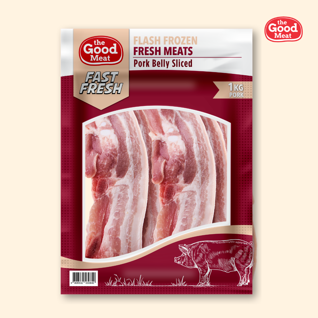 The Good Meat Pork Belly Sliced 1kg