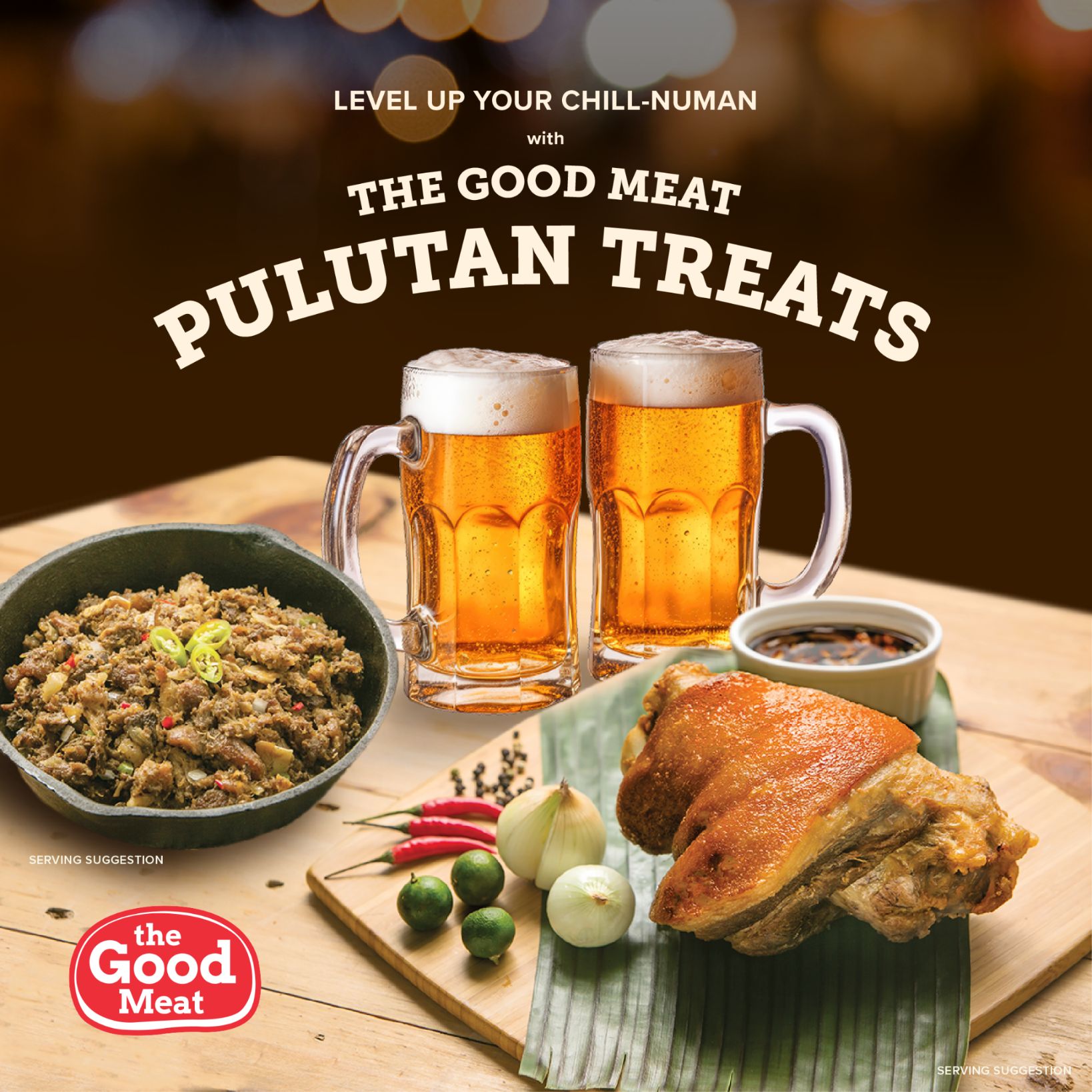 The Good Meat Crispy Pata Sisig as a pulutan treat