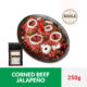 A plate of the spicy Jalapeño Corned Beef